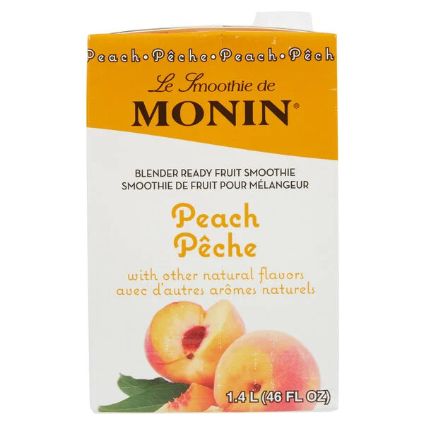 Monin 46 fl. oz. Peach Fruit Smoothie Mixj