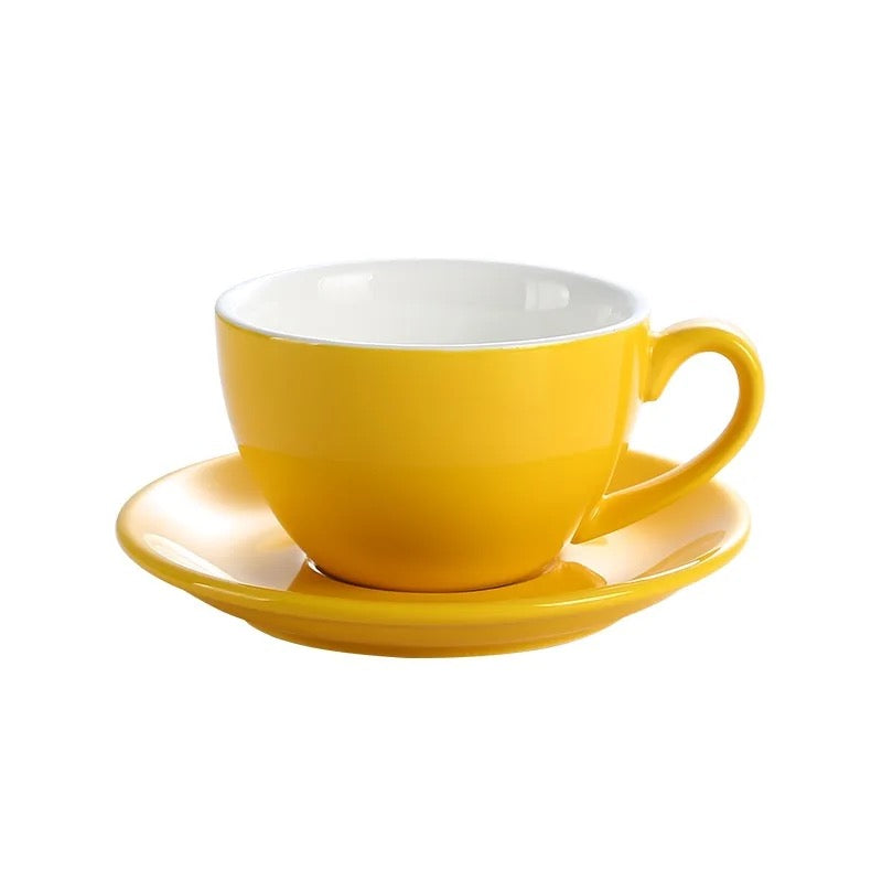 Cup & Saucer 8 Oz- Yellow