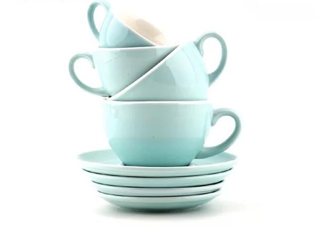 Cup & Saucer 6 Oz- Baby Blue