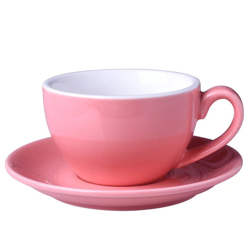 Cup & Saucer 8 Oz- Pink