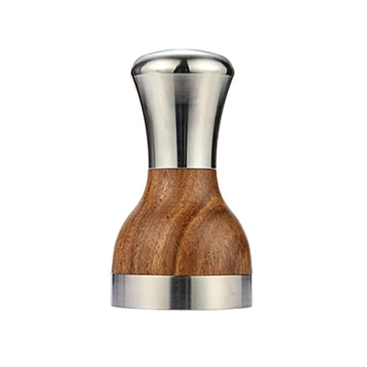 Tamper Wooden and Silver 58 mm