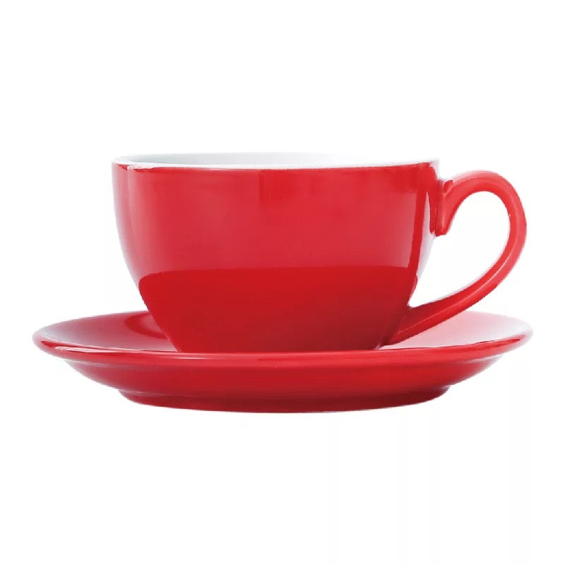 Cup & Saucer 8 Oz- Red