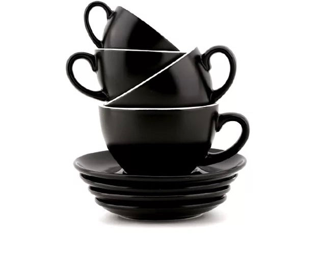 Cup & Saucer 6 Oz-Black